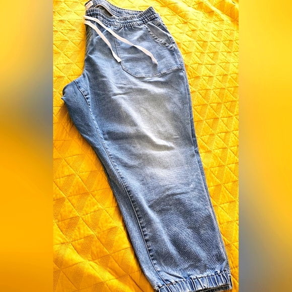 Lane Bryant midrise denim jogger jeans sz 24 light washed - Picture 5 of 12